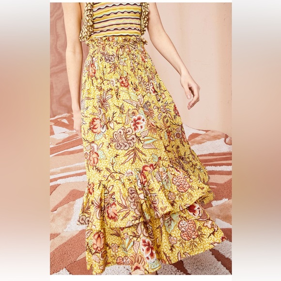 Ulla Johnson’s Acacia Calla Lily-Print Midi Skirt - Picture 5 of 12